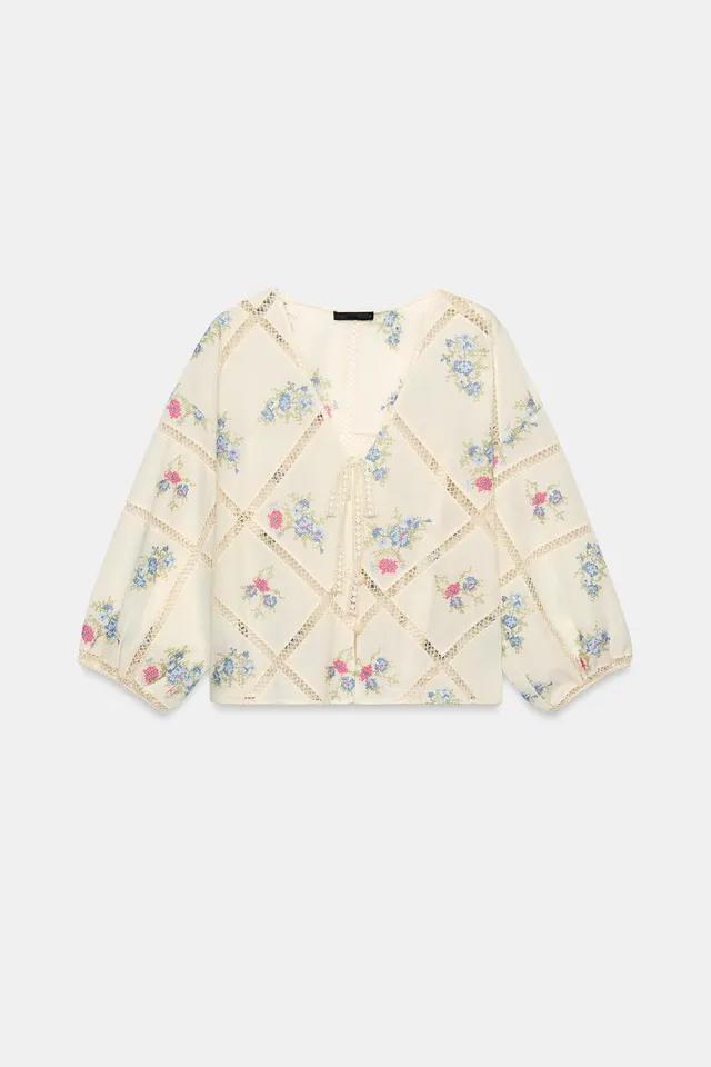 Ladder Stitch Embroidered Blouse – image 6