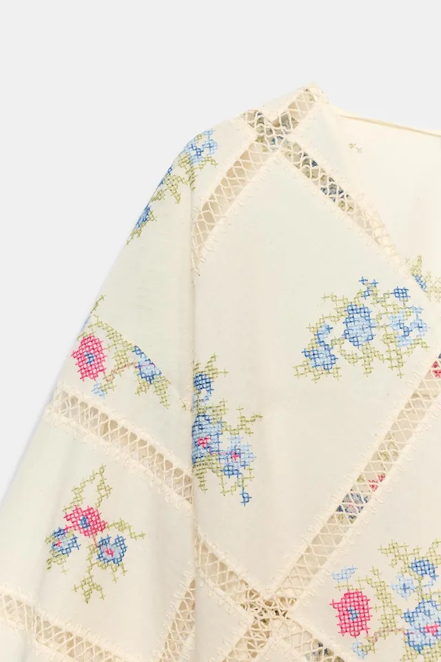 Ladder Stitch Embroidered Blouse – image 8