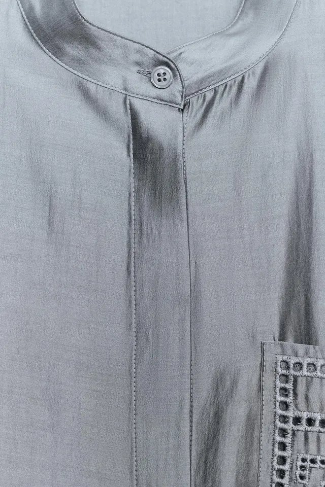 ZW Collection Embroidered Pocket Shirt – image 5