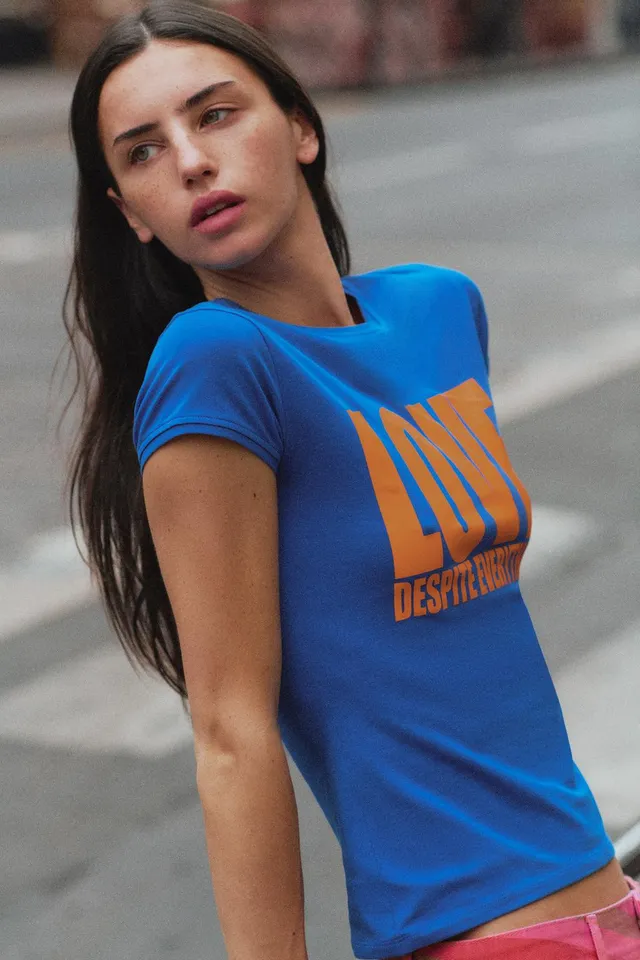 Short Sleeve Slogan T-Shirt – image 2