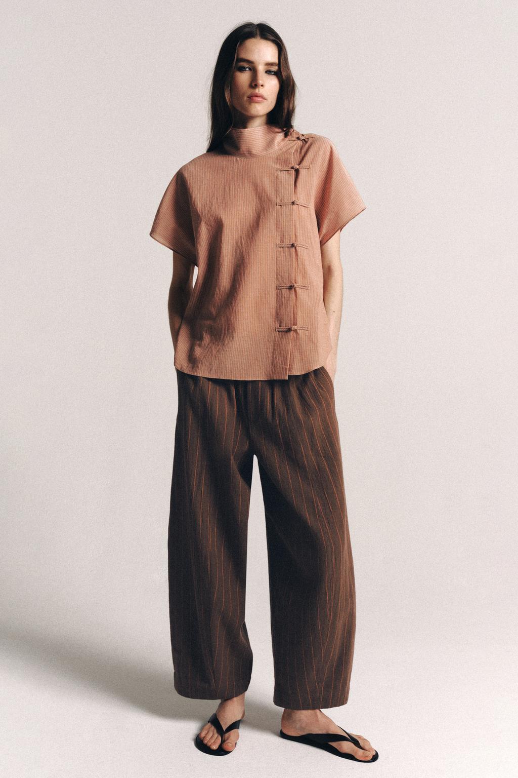 ZW Collection Frog Fastening Shirt