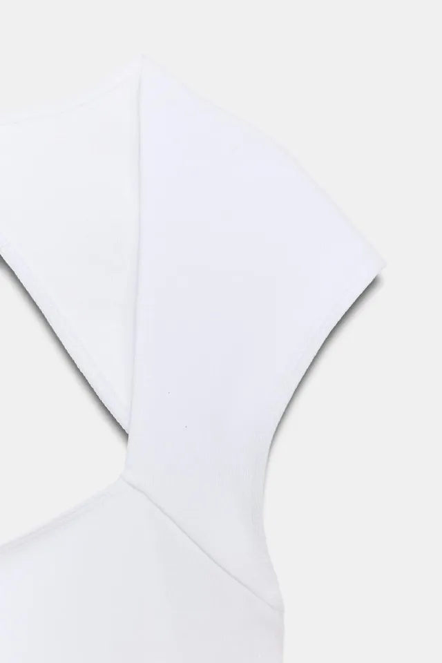Cotton Blend Sleeveless Top with Back Vent Cut-Out Design – image 6