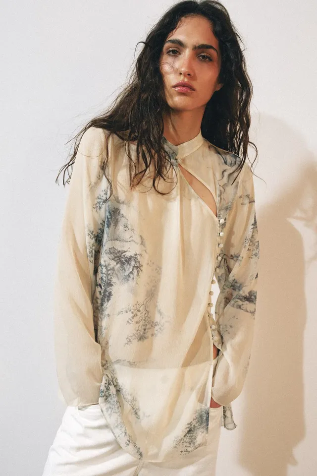 ZW Printed Button-Up Shirt – image 2
