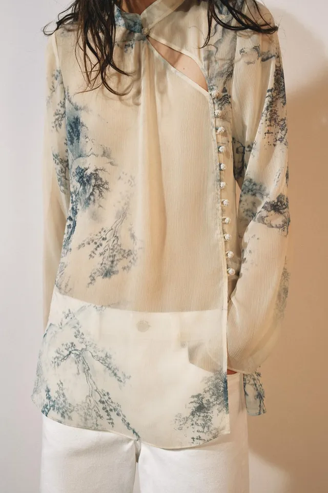 ZW Printed Button-Up Shirt – image 4
