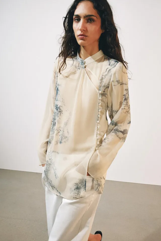 ZW Printed Button-Up Shirt – image 5