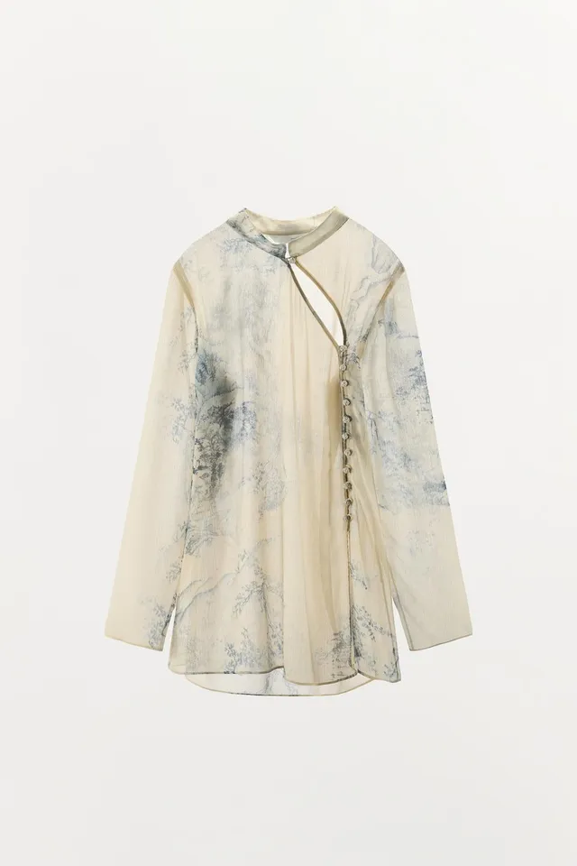 ZW Printed Button-Up Shirt – image 6
