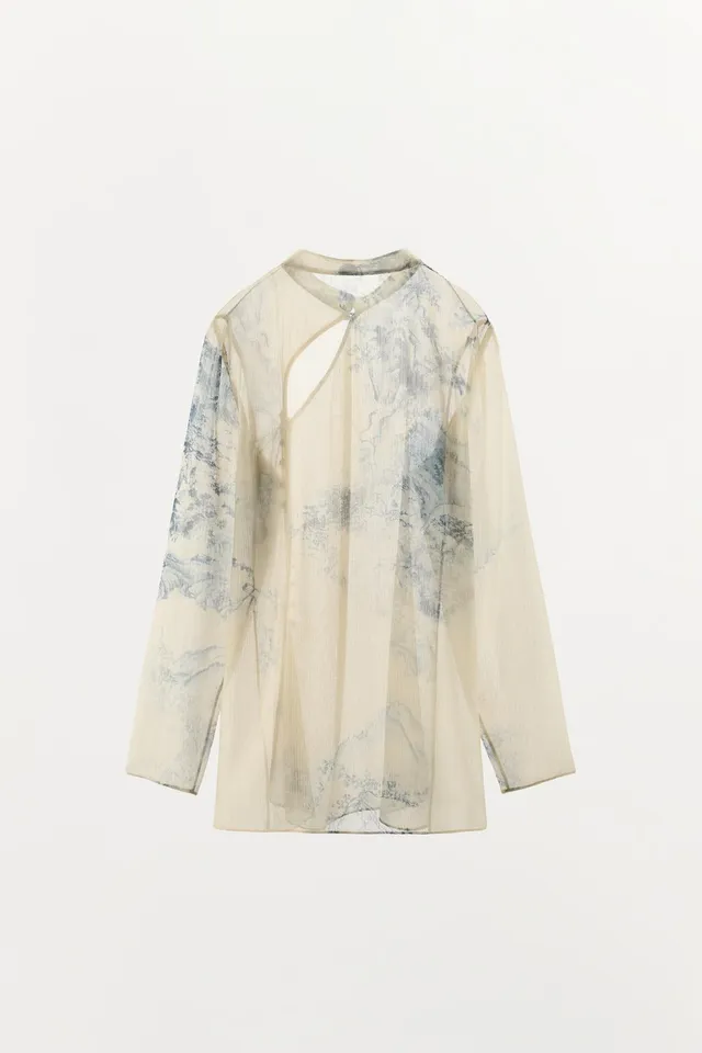 ZW Printed Button-Up Shirt – image 7