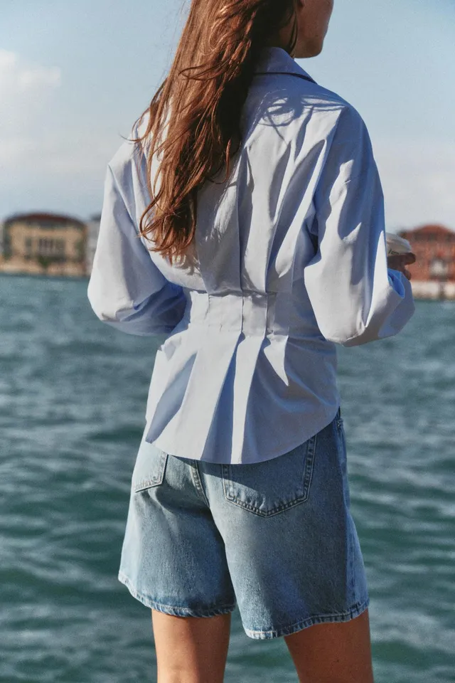 Pleated Poplin Shirt – image 5