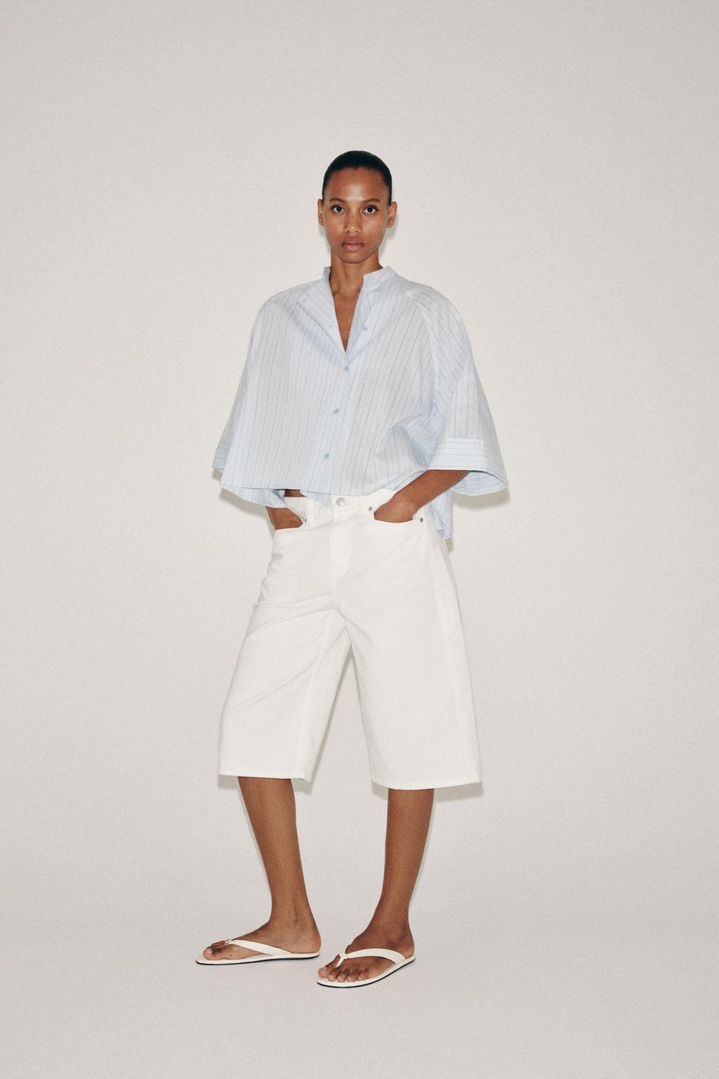 ZW Asymmetric Striped Shirt