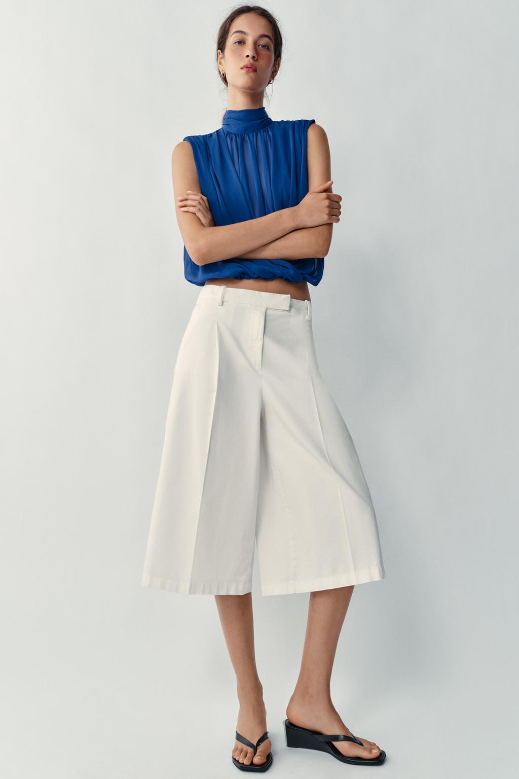 Draped Puff Top