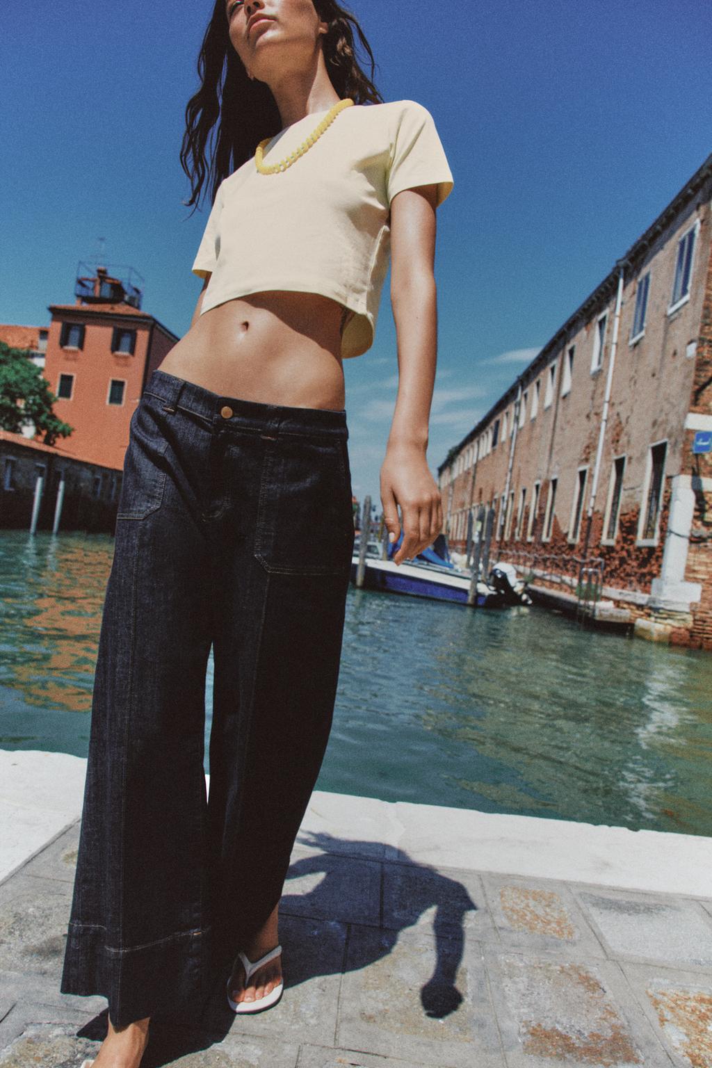 JEANS Z1975 CULOTTE بخصر متوسط