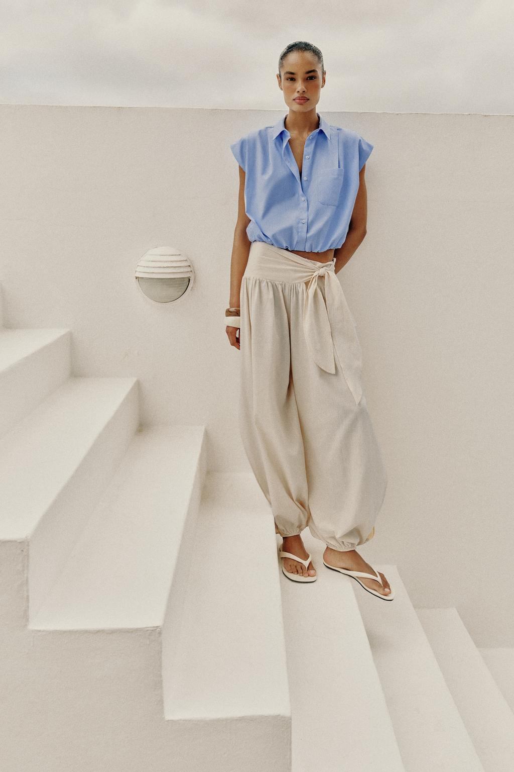 Balloon Cropped Shirt