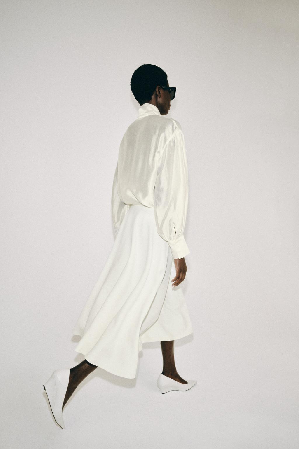قميص ساتان برباط ZW COLLECTION