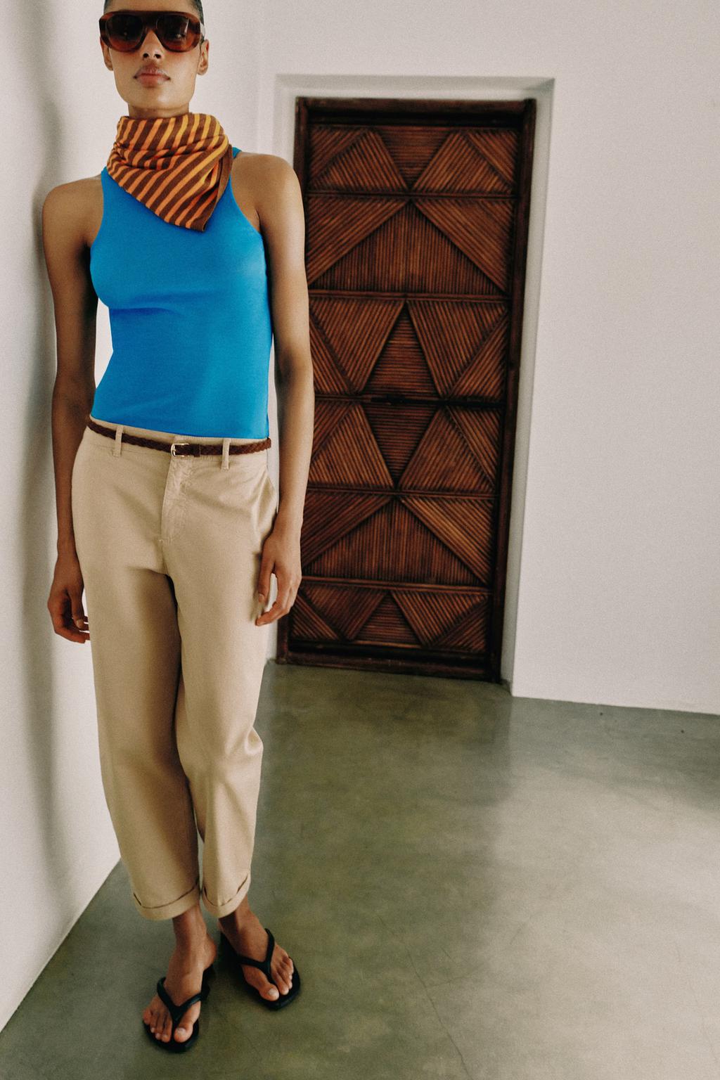 Braided Belt Chino Trousers