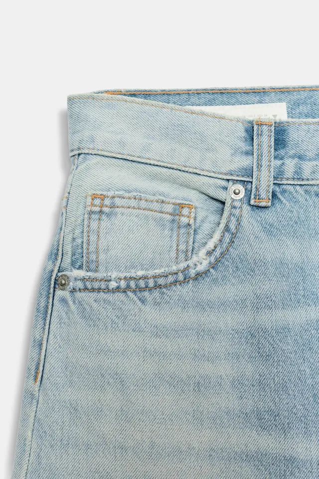 JEANS TRF EXTRA WIDE LEG خصر عالي ستايل ممزّق – صورة 8