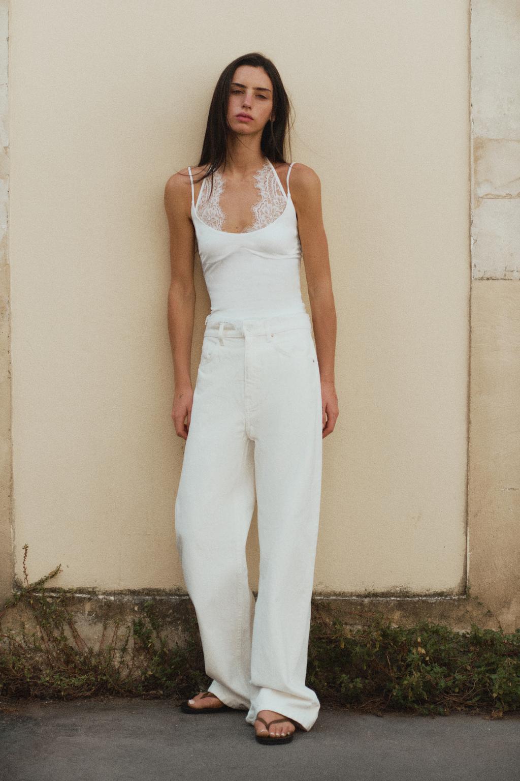 Lace Trim Halter Top