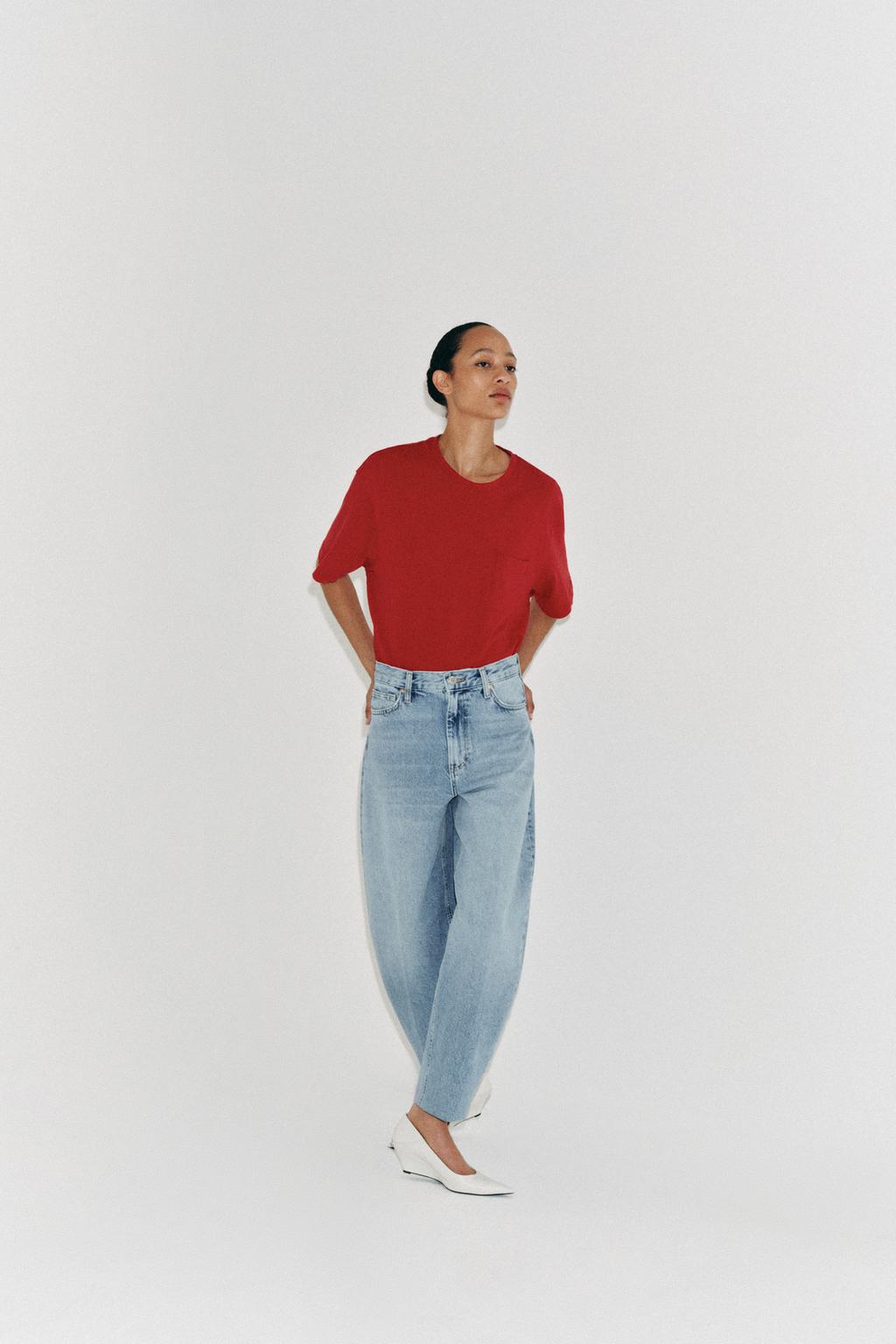 جينز ZW COLLECTION TAPERED بخصر عالٍ