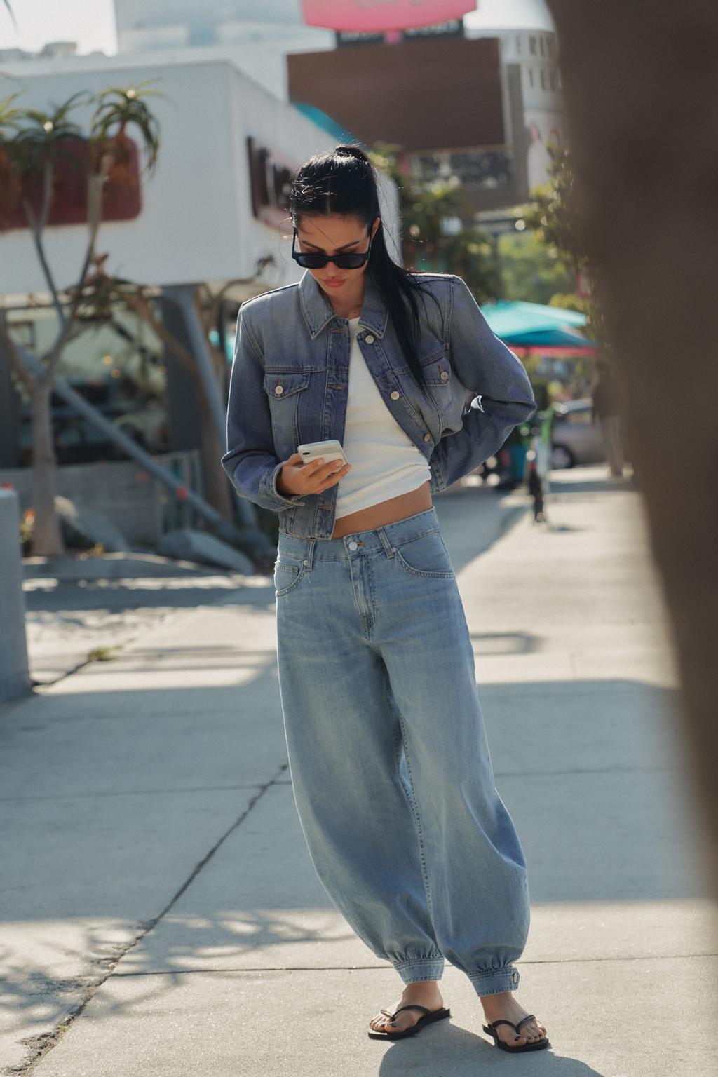 TRF Mid-Rise Balloon Jeans