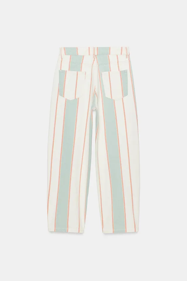 JEANS ZW COLLECTION TAPERED خصر متوسط مخطط – صورة 4