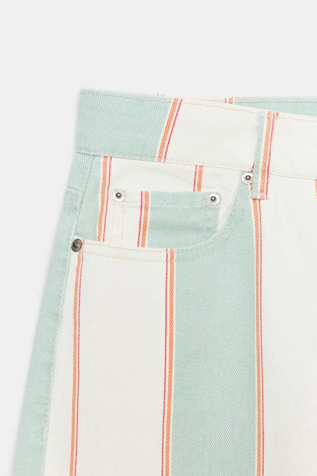 JEANS ZW COLLECTION TAPERED خصر متوسط مخطط – صورة 5
