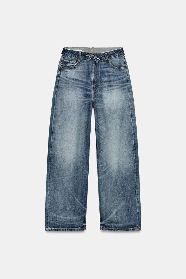 TRF Folded Mid-Waist Jeans – image 8