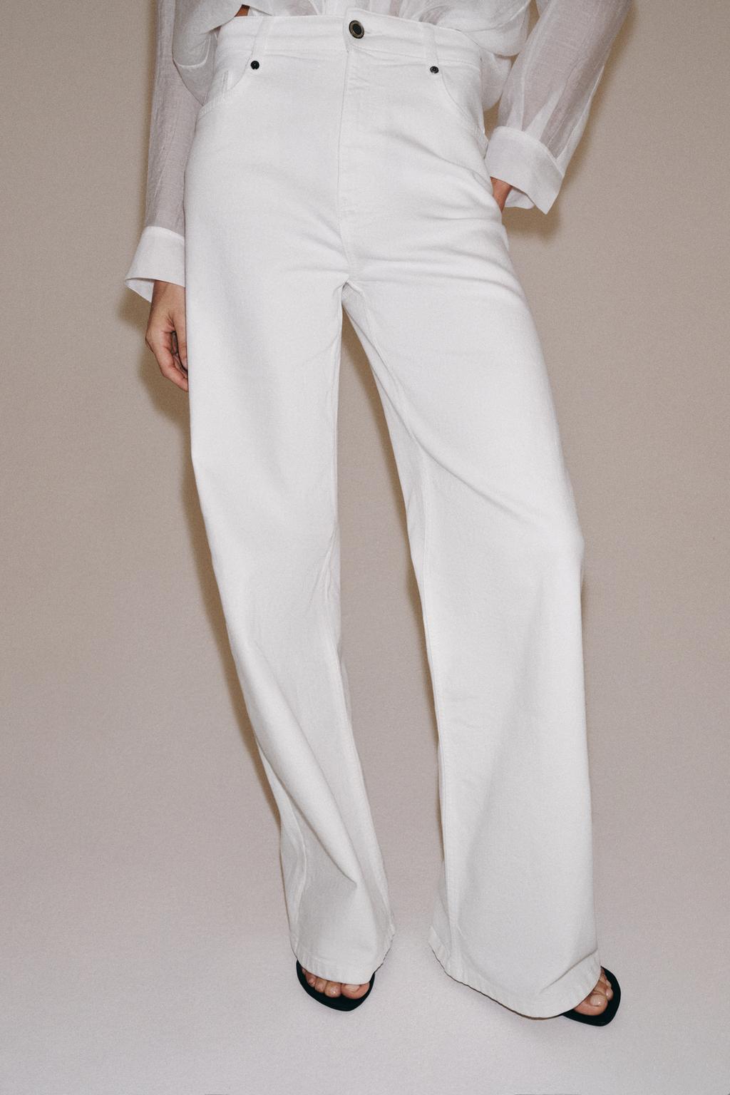 JEANS ZW COLLECTION WIDE LEG بخصر عالٍ