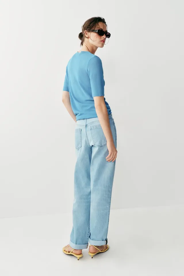 Relaxed Fit Mid-Waist Cuffed Hem Jeans – image 6