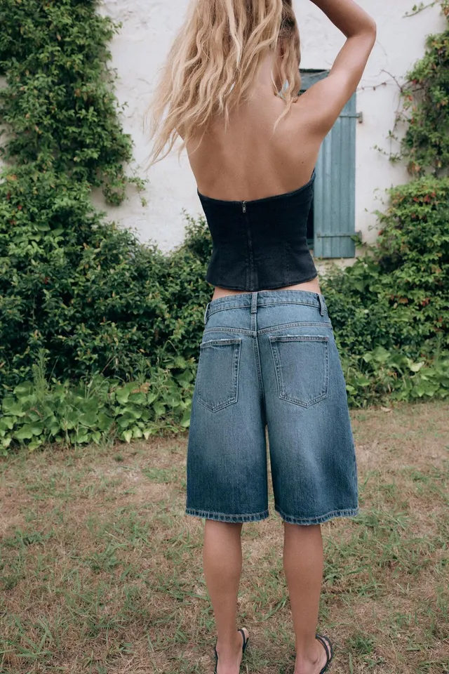 توب DENIM بقصة مشد – صورة 5