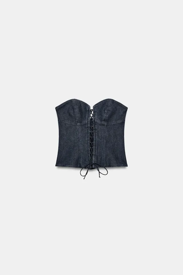 توب DENIM بقصة مشد – صورة 6