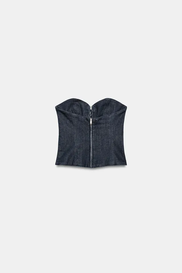 توب DENIM بقصة مشد – صورة 7