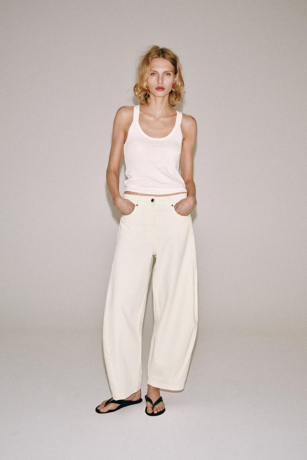 Mid-Waist Balloon Jeans