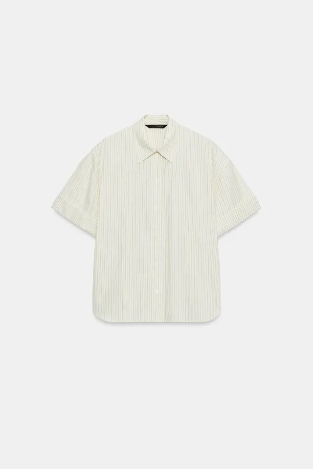 Striped Oversize Poplin Shirt – image 4