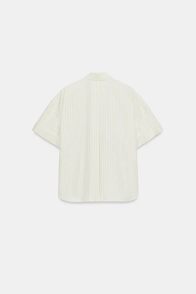 Striped Oversize Poplin Shirt – image 5