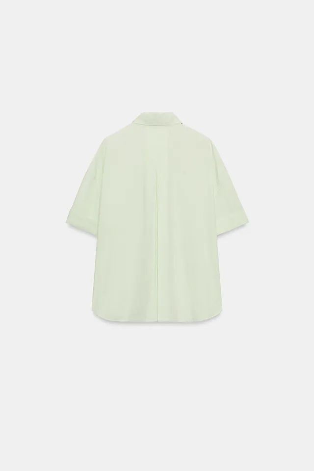 قميص بوبلين مخطط OVERSIZE – صورة 9