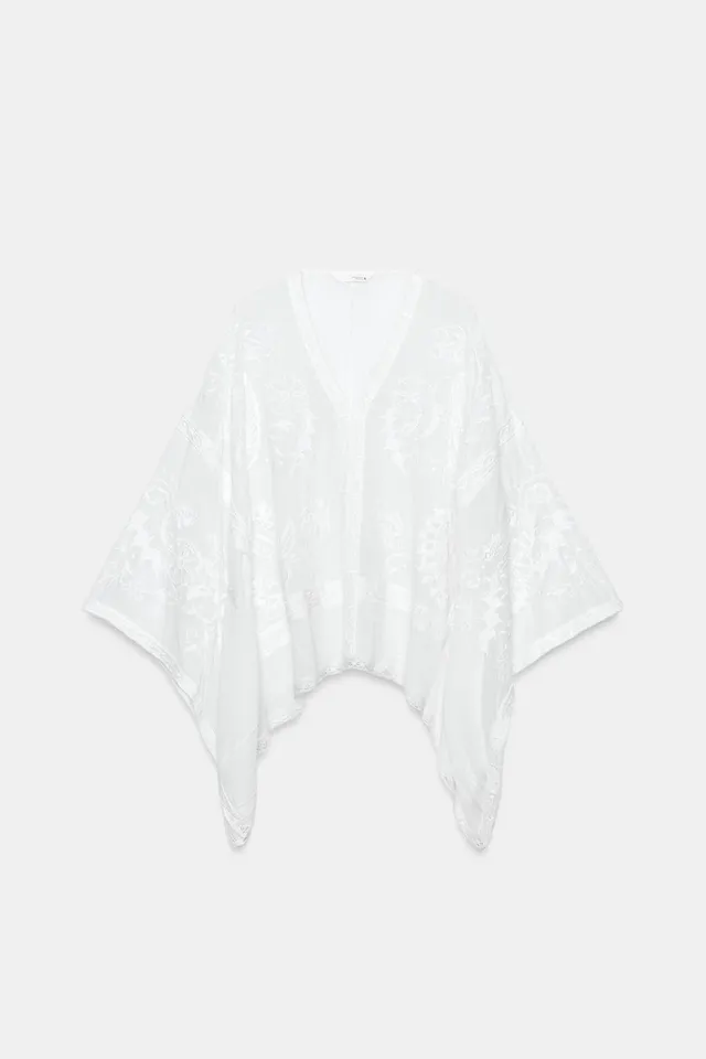 ZW Collection Embroidered Cape Blouse – image 7