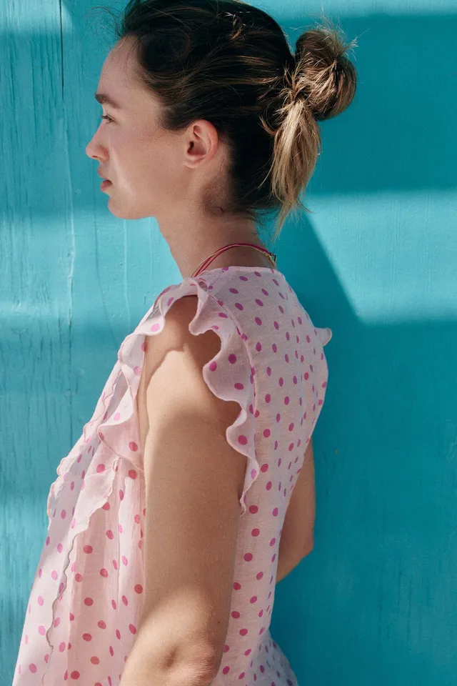 Ruffled Polka Dot Blouse – image 4