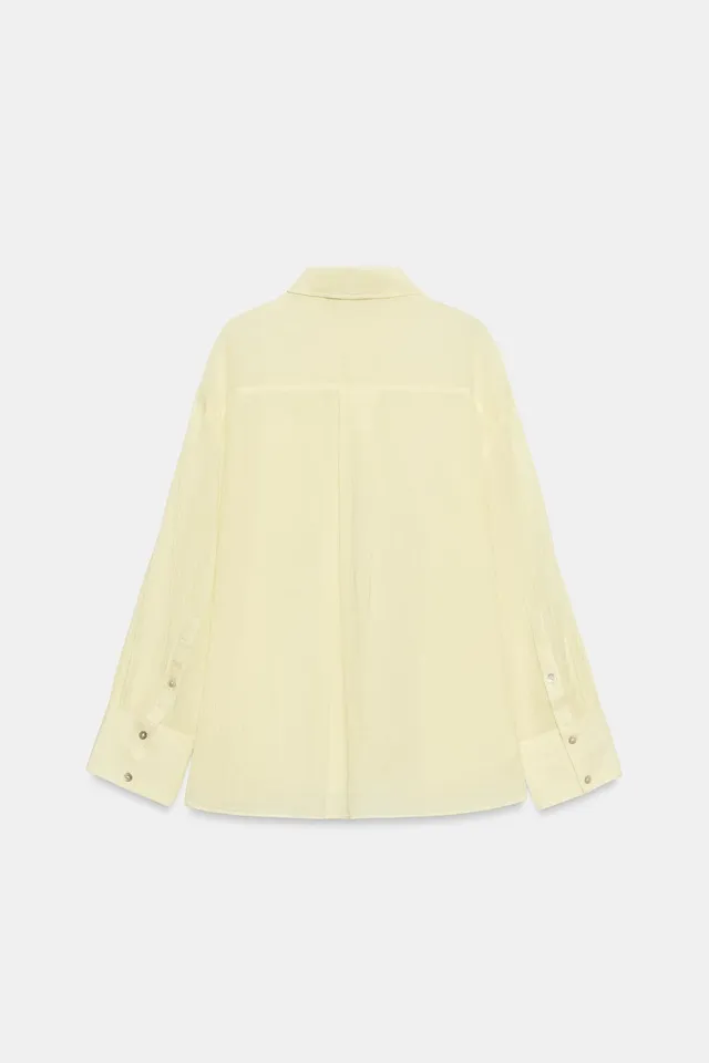 Oversized Gauze Shirt with Pocket – image 5