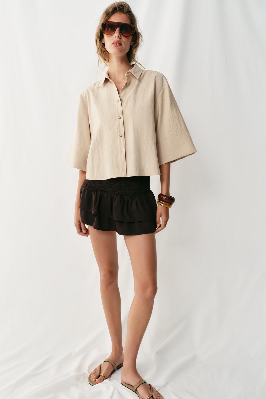 Short Wide Sleeve Shirt