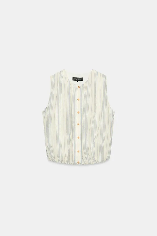 Striped Balloon Blouse – image 7