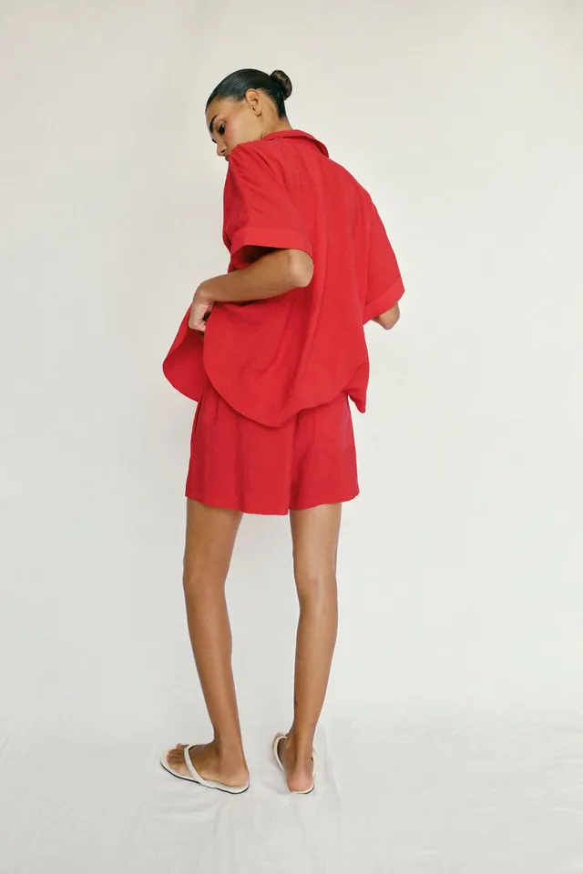 Short Sleeve Flowing Shirt – image 4