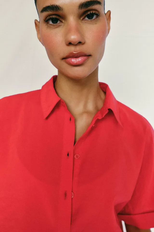 Short Sleeve Flowing Shirt – image 5