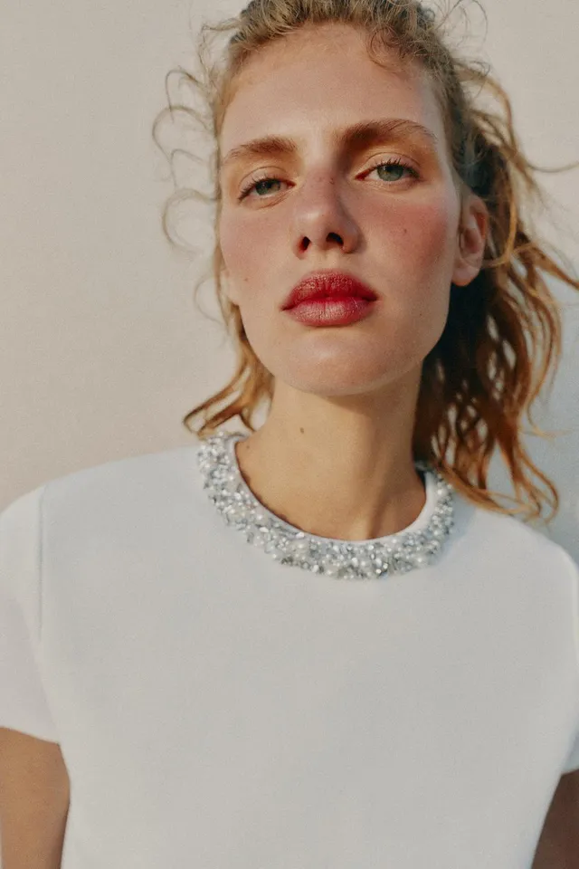 Jewel-Beaded Knit Top – image 5
