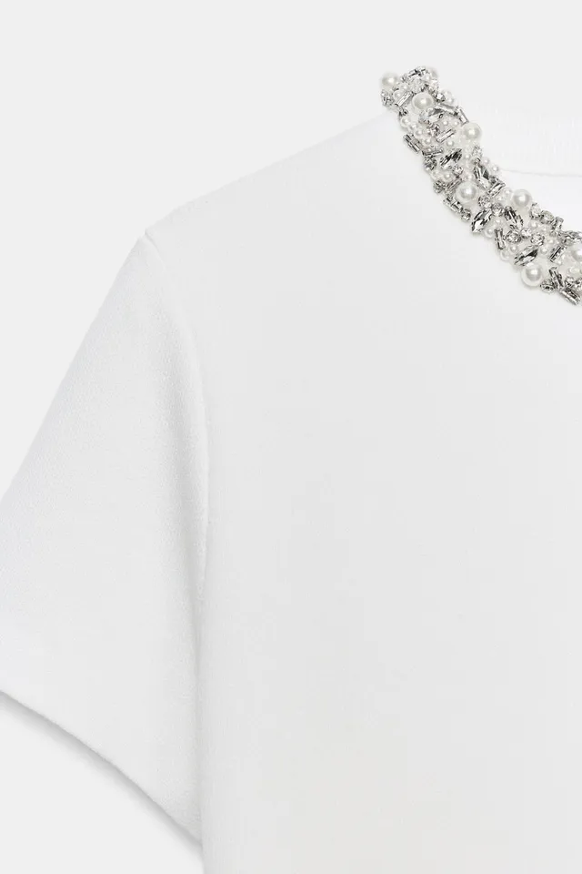 Jewel-Beaded Knit Top – image 9