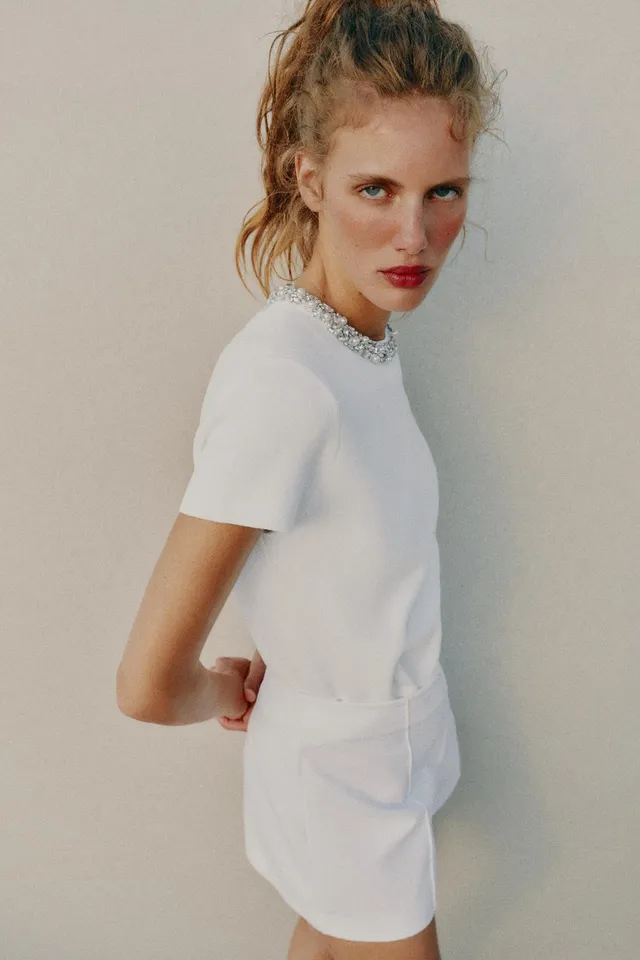 Jewel-Beaded Knit Top – image 4