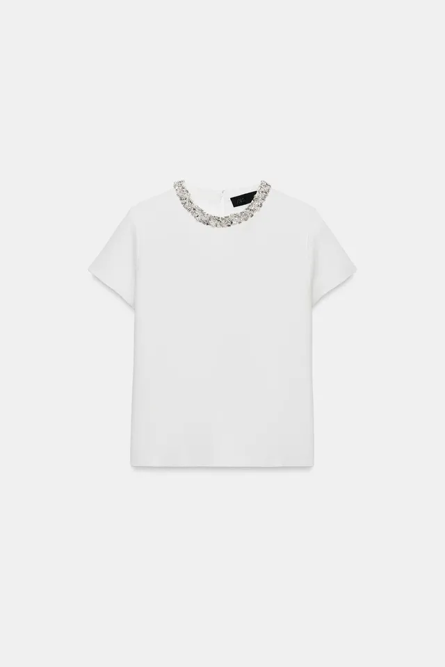 Jewel-Beaded Knit Top – image 7