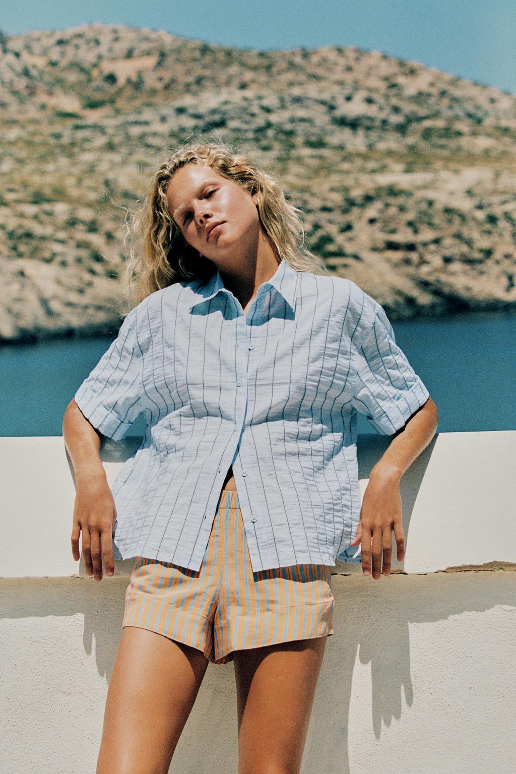 قميص مخطط OVERSIZE