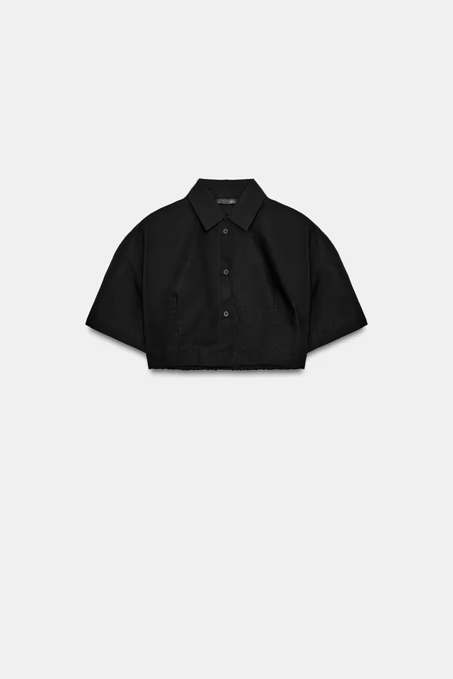 Cropped Poplin Shirt – image 6