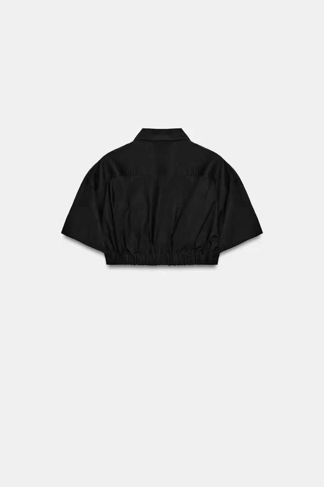 Cropped Poplin Shirt – image 7