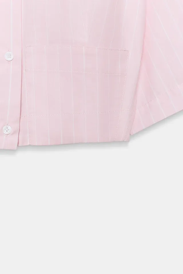 Cropped Poplin Shirt – image 7