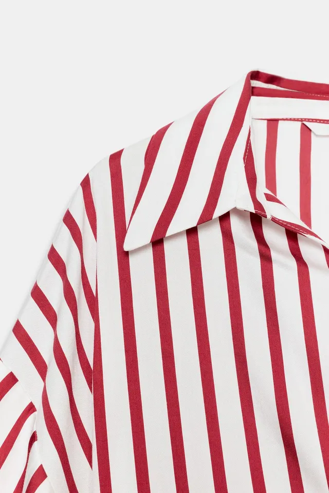 Striped Puff Sleeve Shirt – image 8